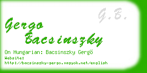 gergo bacsinszky business card